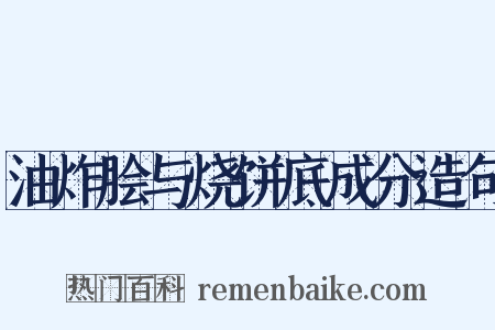 油炸脍与烧饼底成分造句是什么意思的图片